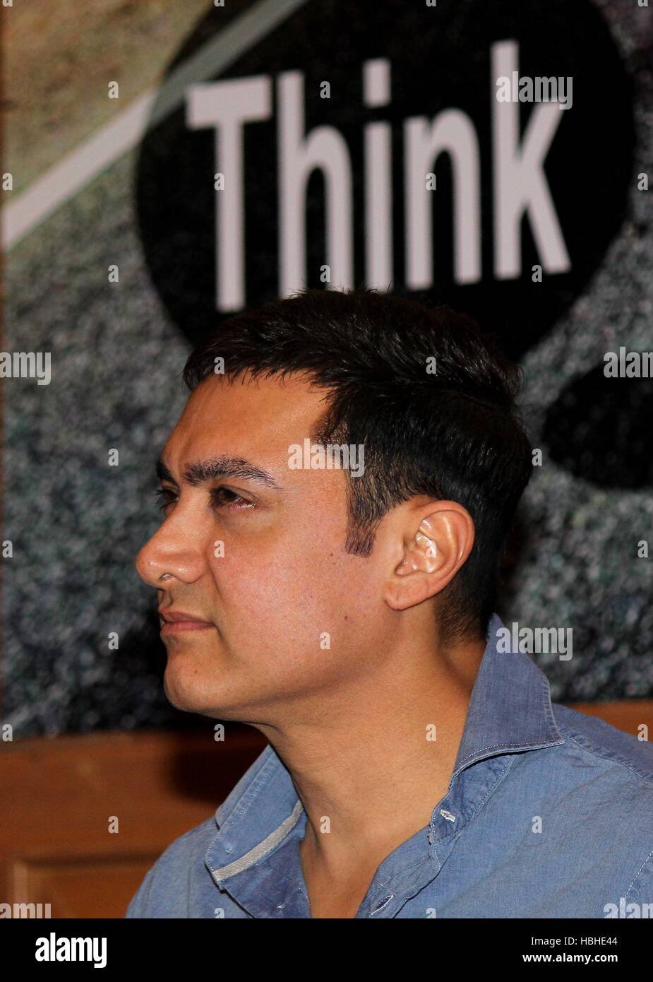 Bollywood-Schauspieler Aamir Khan während einer Veranstaltung am 3. Januar 2014 anlässlich der Woche der Verkehrssicherheit in Mumbai, Indien. Stockfoto