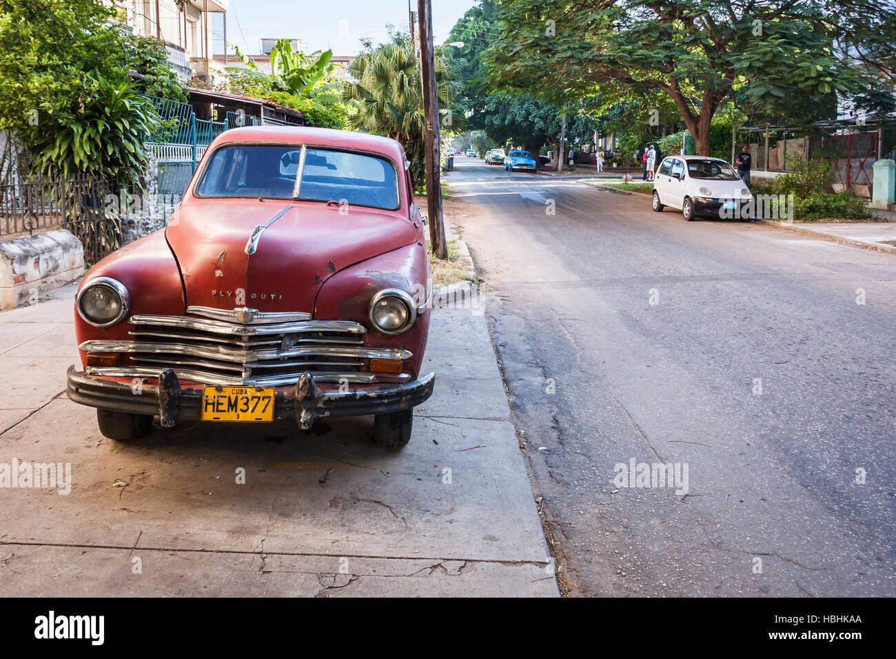 Amerikanische Oldtimer in Havanna Stockfoto