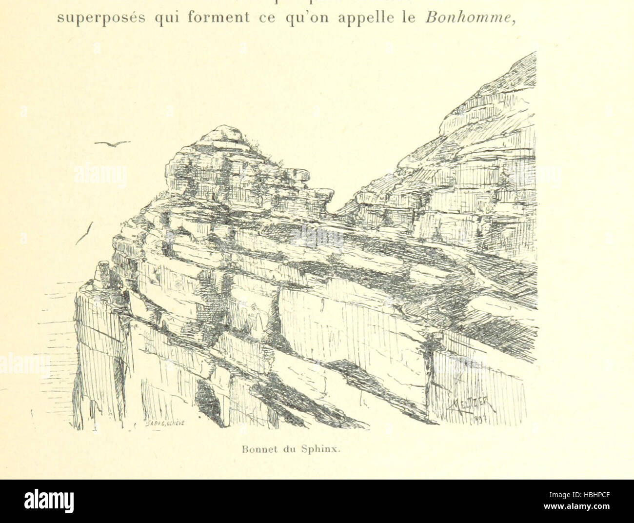 Bild entnommen Seite 203 von "Le Salève. Beschreibung Scientifique et Pittoresque Publié par la Abschnitt Génevoise du Club Alpin Suisse usw. "Bild entnommen Seite 203 von" Le Salève Beschreibung Scientifique Stockfoto