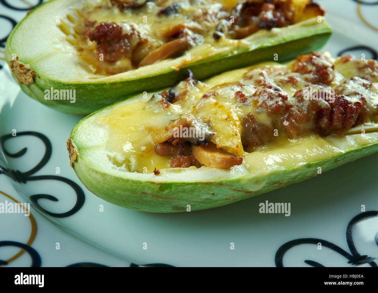 Libanesische gefüllte Squash Stockfoto