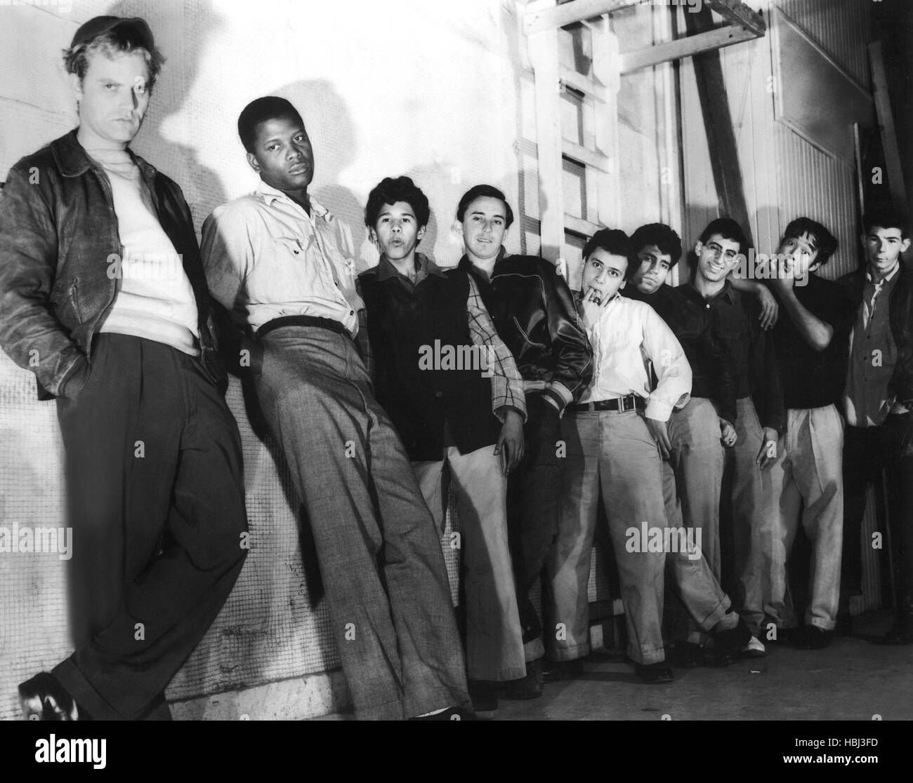 BLACKBOARD JUNGLE, Vic Morrow, Sidney Poitier, Rafael Campos, Paul