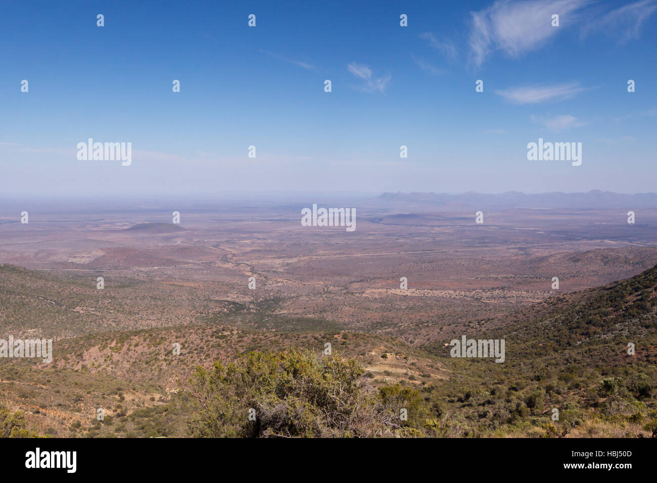 Die Ansicht - Graaff-Reinet Landschaft Stockfoto