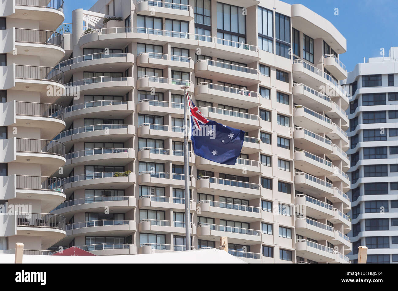 Mehrfamilienhäuser, Main Beach, City of Gold Coast, Queensland, Australien Stockfoto