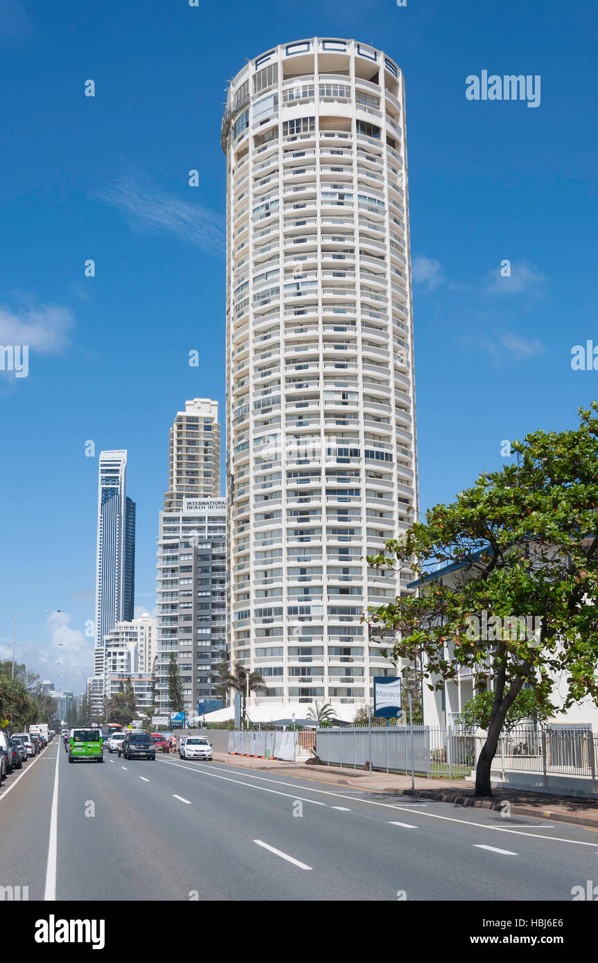 Die Esplanade, Surfers Paradise, City of Gold Coast, Queensland, Australien Stockfoto