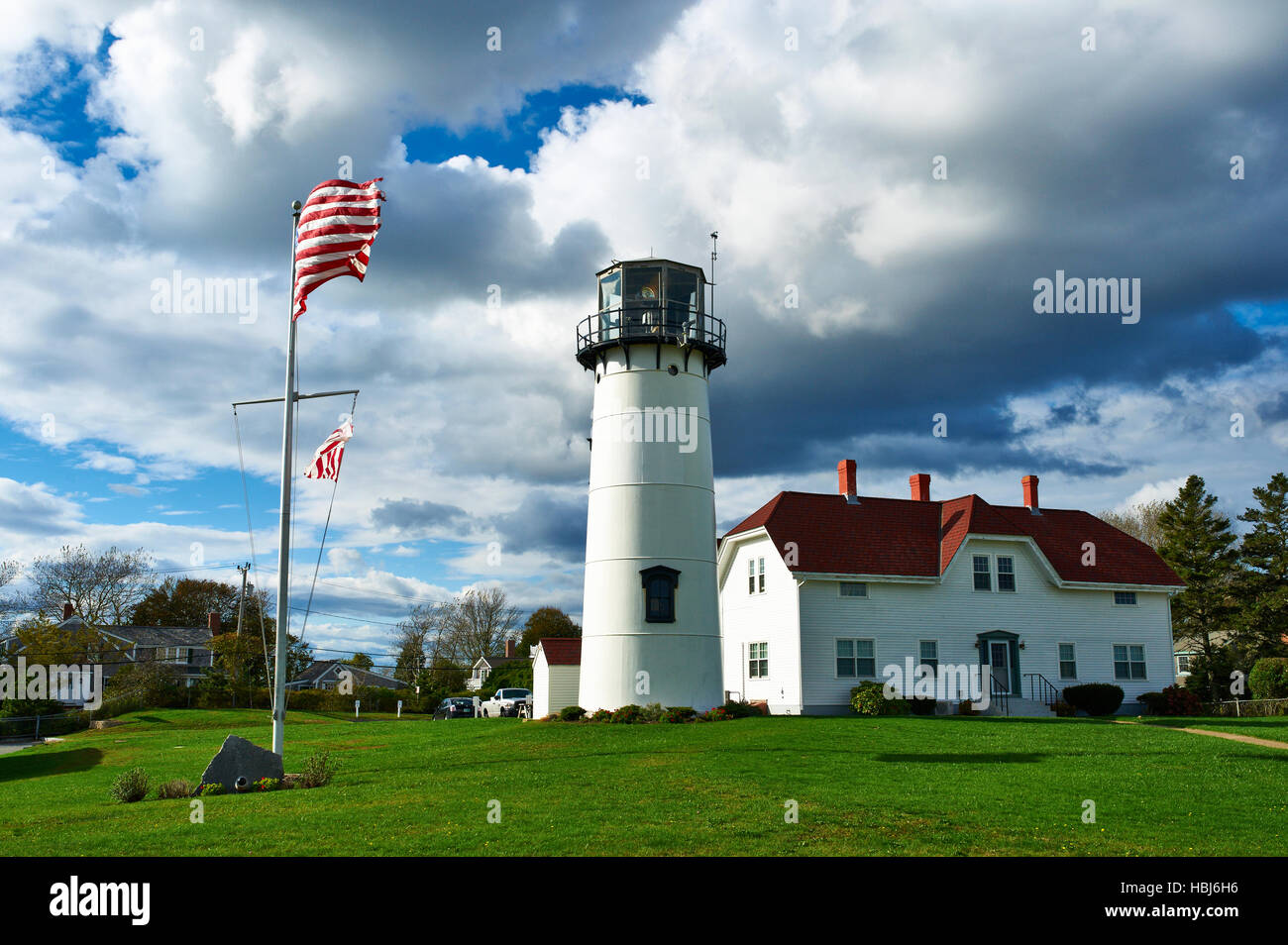Chatham Leuchtturm am Cape Cod Stockfoto