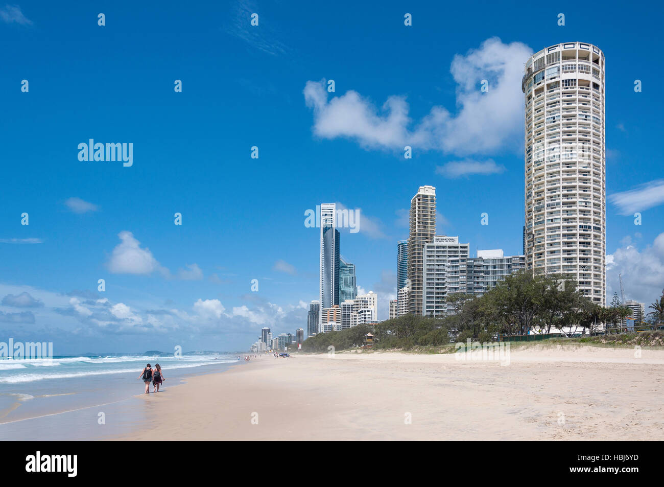 Surfers Paradise, Surfers Paradise Beach City of Gold Coast, Queensland, Australien Stockfoto