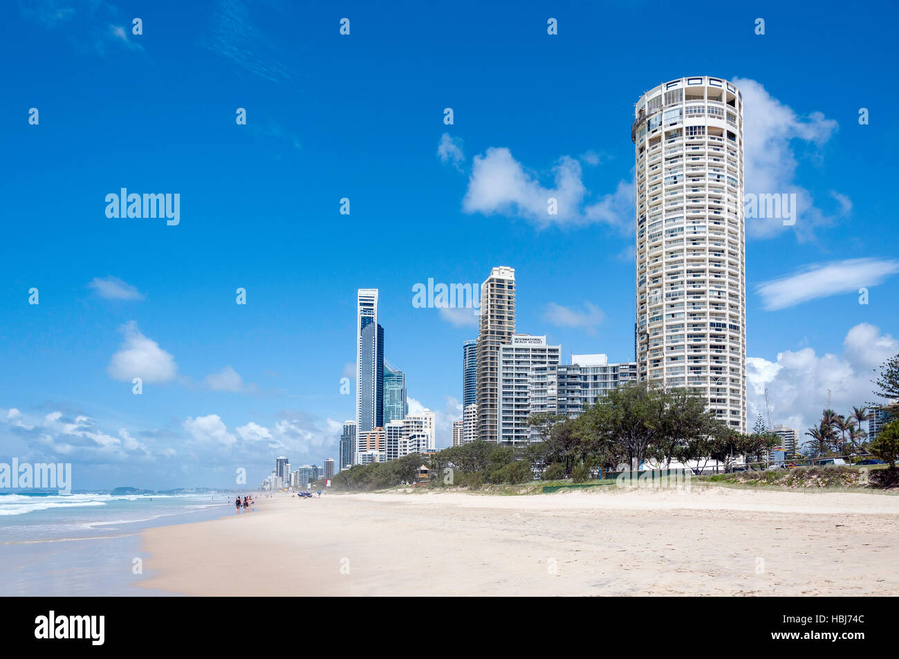 Surfers Paradise, Surfers Paradise Beach City of Gold Coast, Queensland, Australien Stockfoto