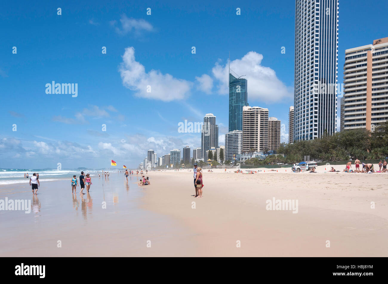 Surfers Paradise, Surfers Paradise Beach City of Gold Coast, Queensland, Australien Stockfoto