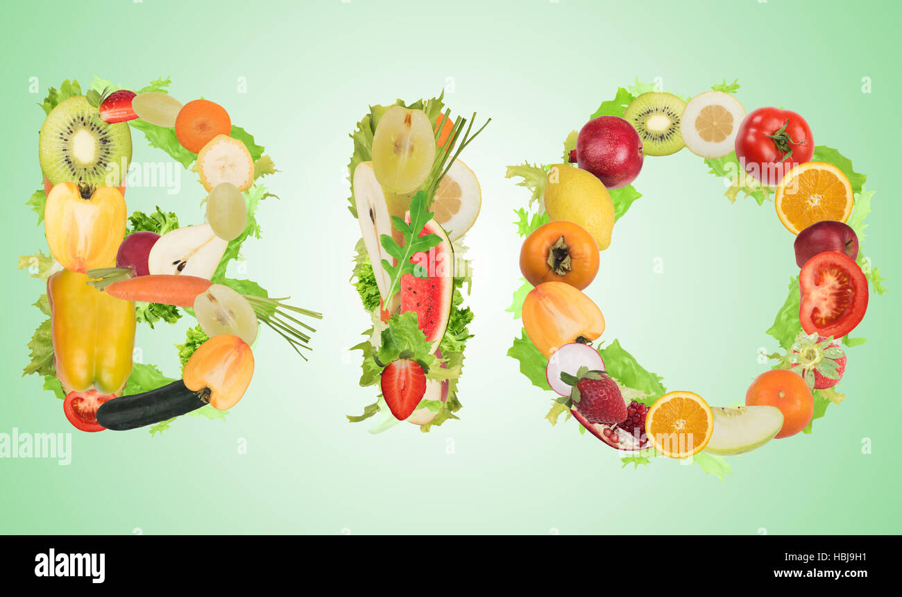 Gesunde Bio-Nahrung für wellness Stockfoto