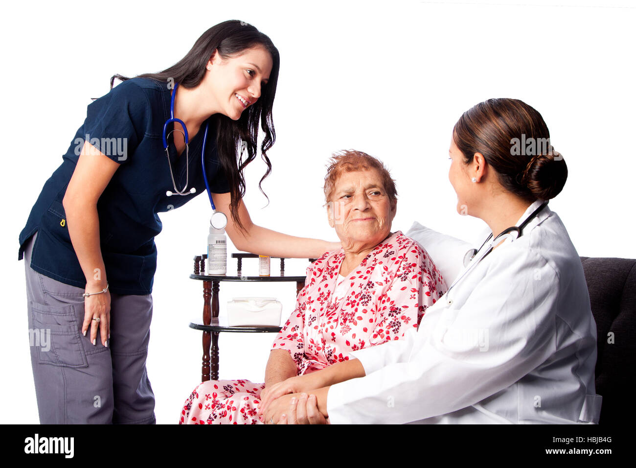 Arzt und Krankenschwester Senior Patienten Beratung Stockfoto