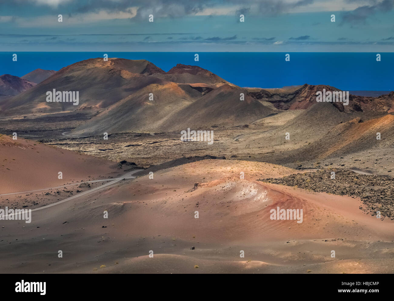 Landschaft des Timanfaya-Nationalparks Stockfoto