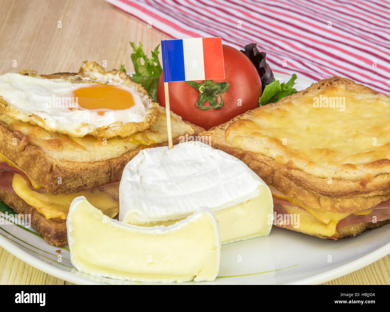 Platte mit traditionelle französische Küche Stockfoto