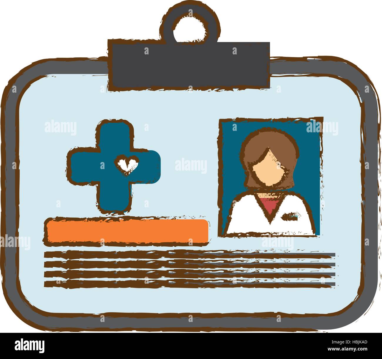 medizinische Personalausweis Symbol Bildgestaltung Vector illustration Stock Vektor