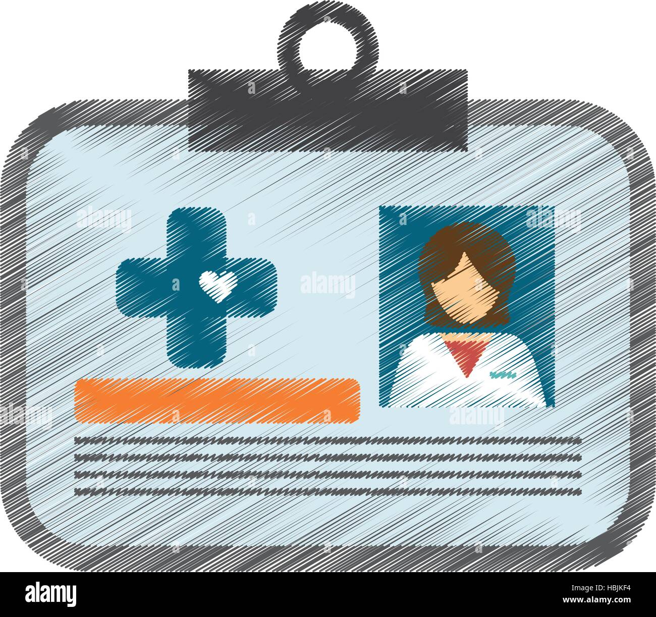 medizinische Personalausweis Symbol Bildgestaltung Vector illustration Stock Vektor