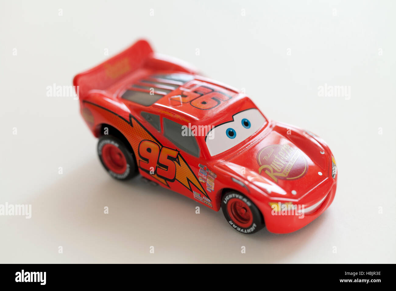 Lightning McQueen Figur Hot Wheels Spielzeugauto - USA Stockfoto