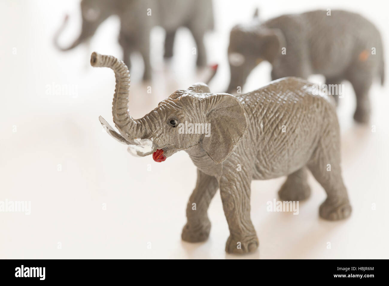 Tierfiguren Elefant Stockfoto