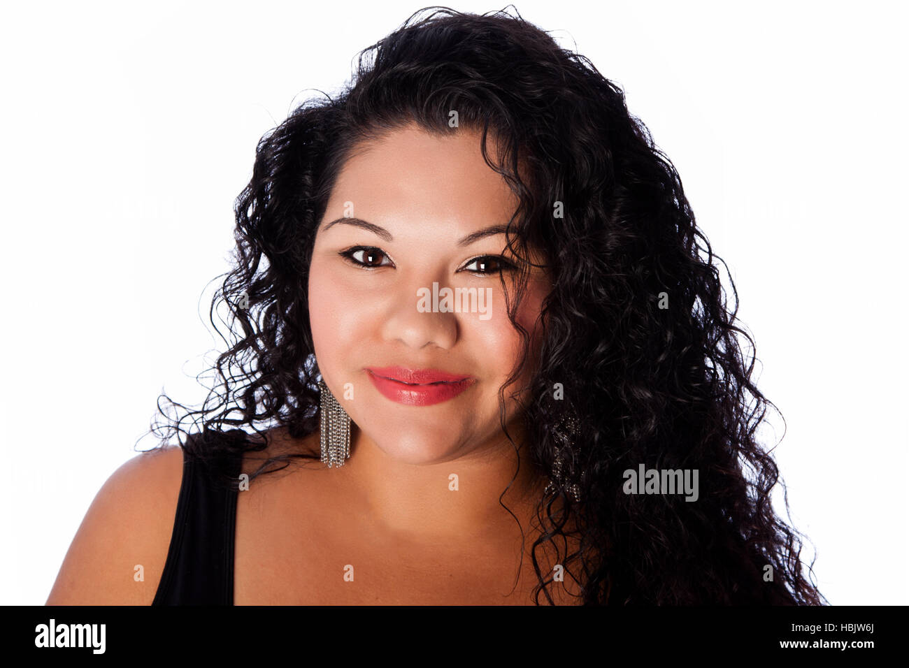 Schönes glückliches Gesicht von latina Stockfoto