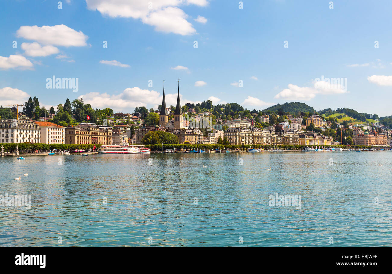 Wunderschöne Aussicht auf Luzern, Schweiz Stockfoto