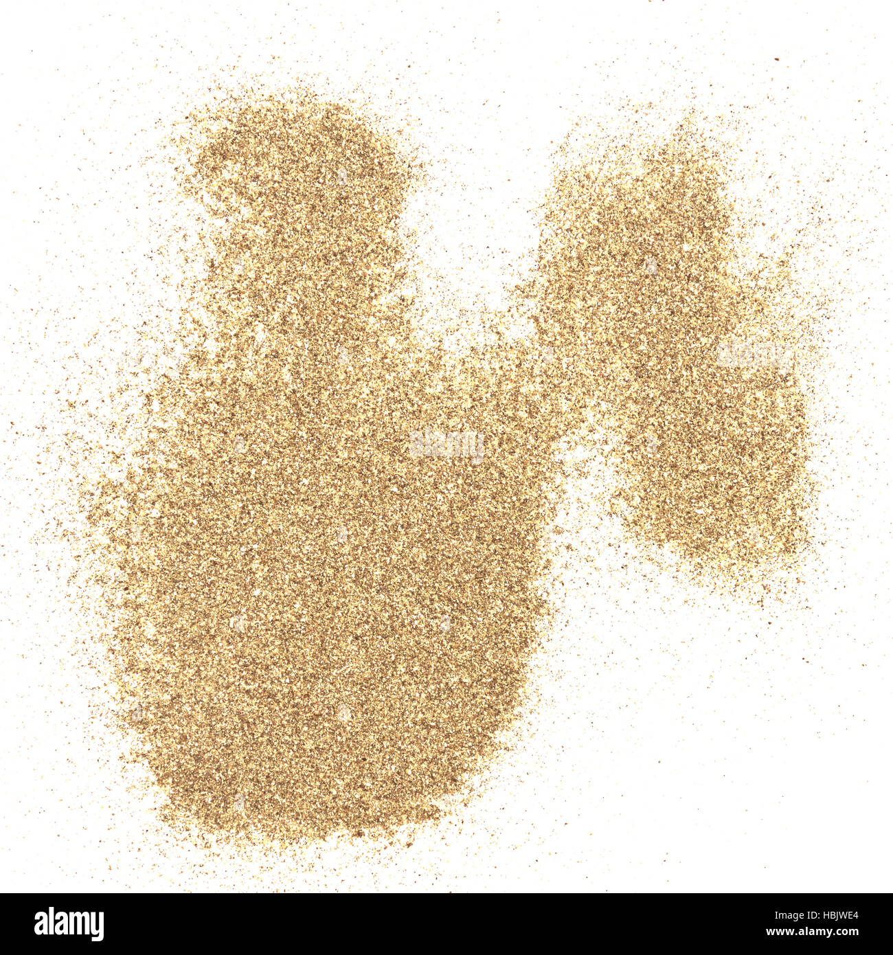 auf weißem Sand Stockfoto