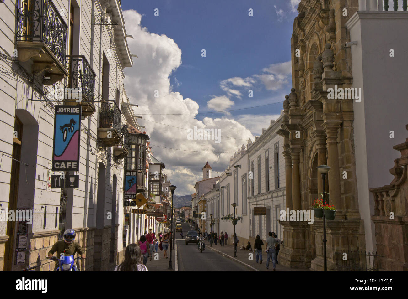 Bolivien, Sucre, Straßenansicht Stockfoto