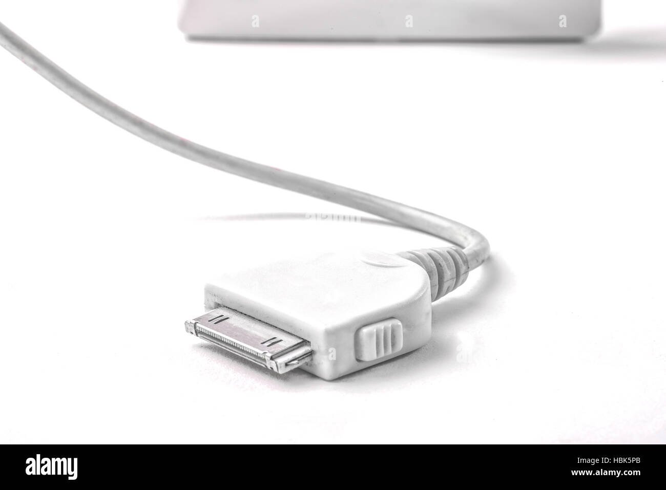 Plug-in für Apple-Produkte Stockfoto