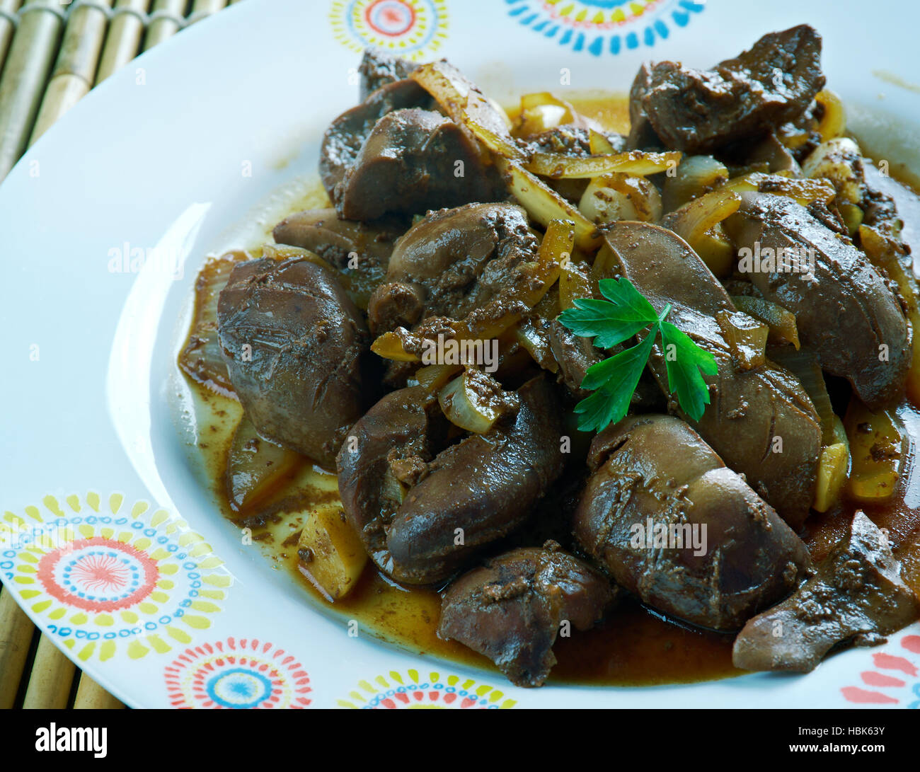 Hammel Niere gebraten Stockfoto