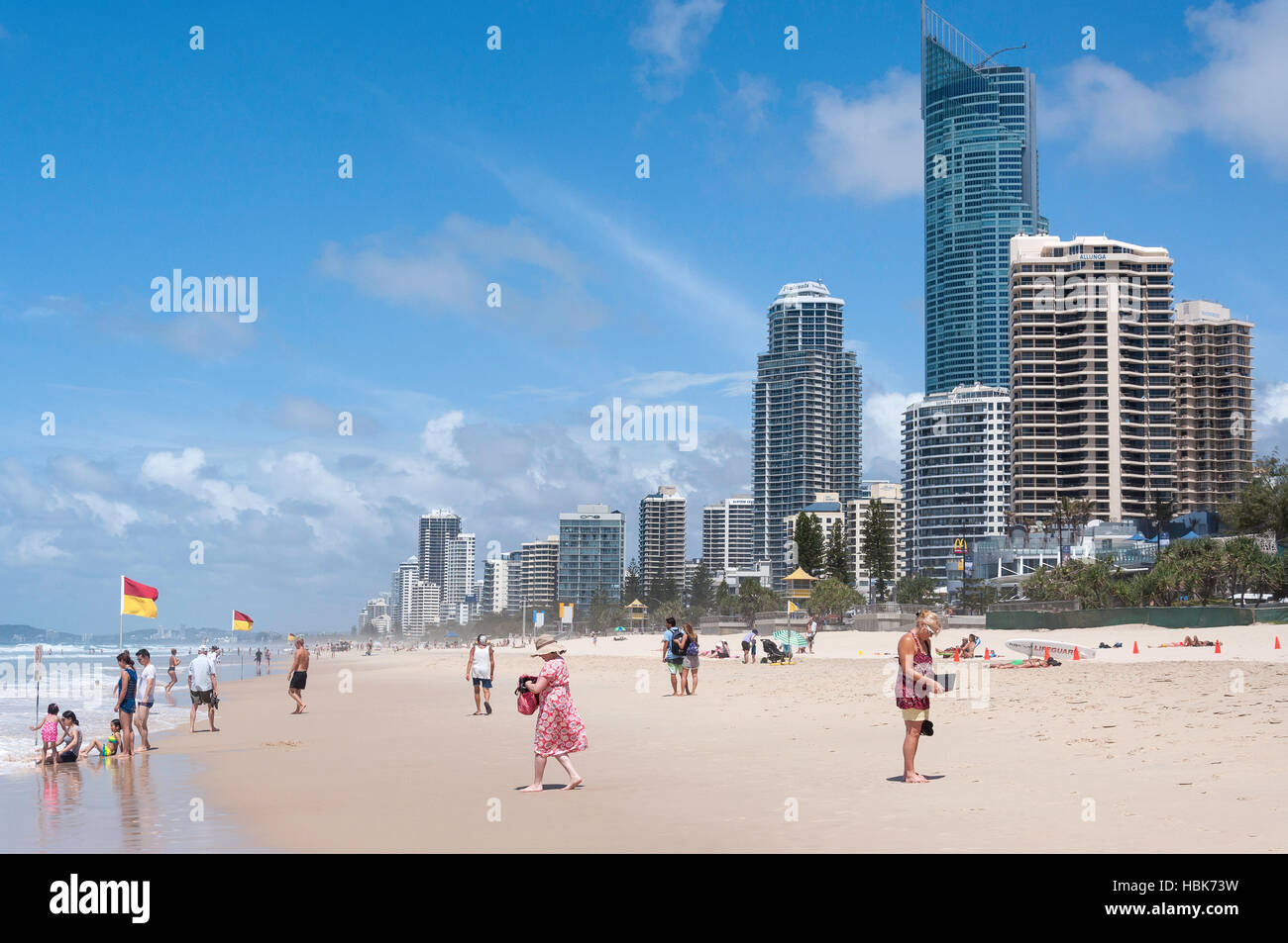 Surfers Paradise, Surfers Paradise Beach City of Gold Coast, Queensland, Australien Stockfoto