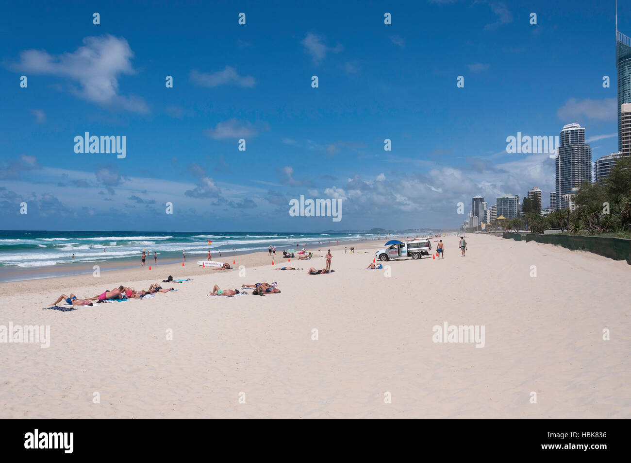 Surfers Paradise, Surfers Paradise Beach City of Gold Coast, Queensland, Australien Stockfoto