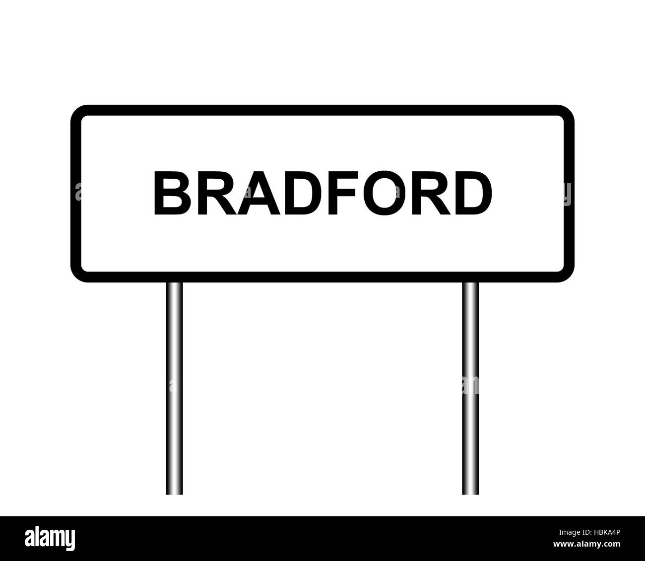 UK Stadt Zeichen Abbildung, Bradford Stockfoto