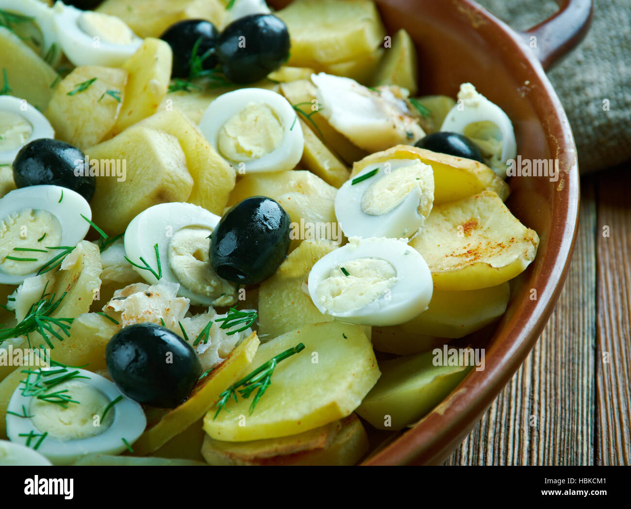Portugiesische Kabeljau-Auflauf Stockfoto