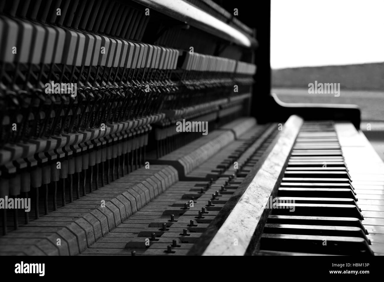 Altes Klavier-retro-Stil Stockfoto