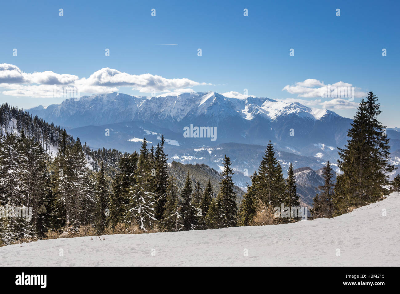 Winter-Szene in Poiana Brasov Stockfoto