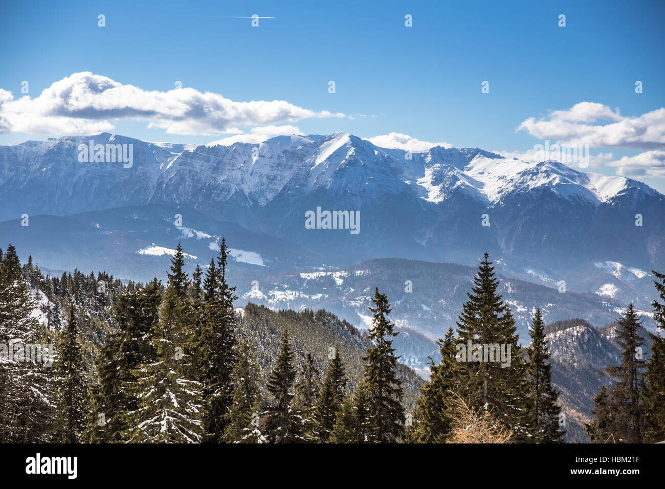 Winter-Szene in Poiana Brasov Stockfoto