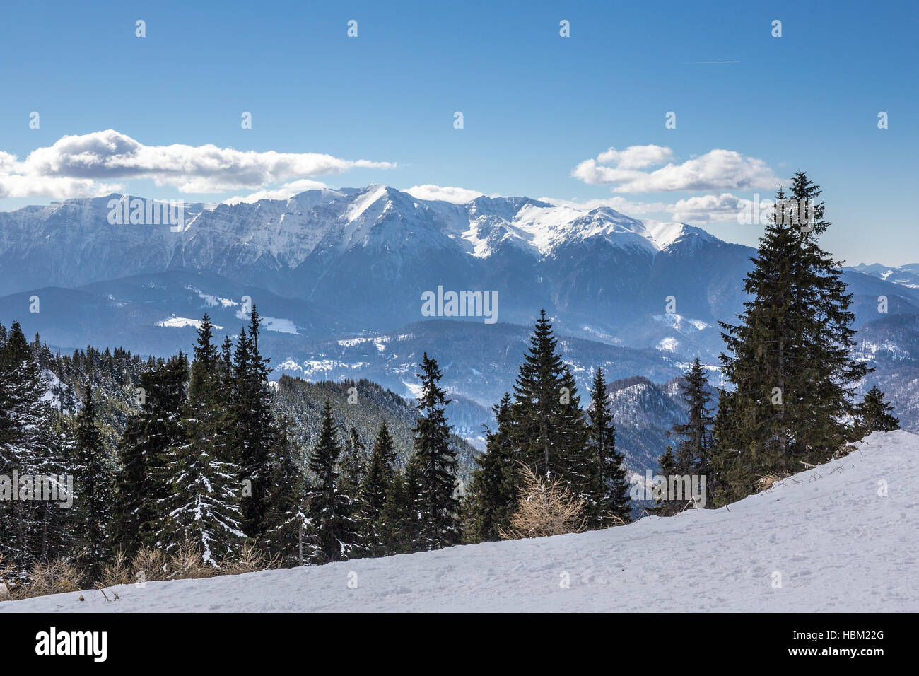 Winter-Szene in Poiana Brasov Stockfoto