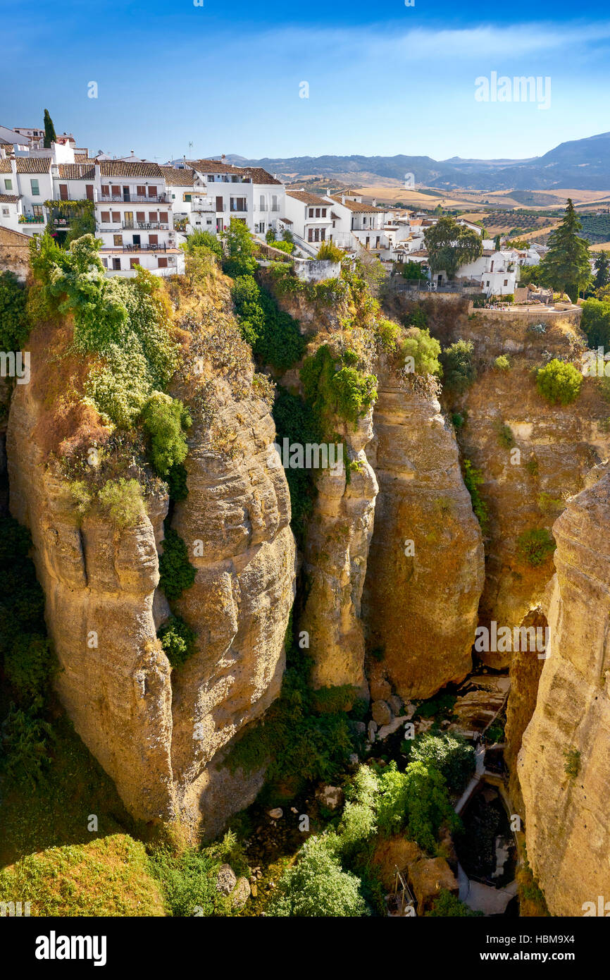 El Tajo Schlucht Canyon, Ronda, Andalusien, Spanien Stockfoto