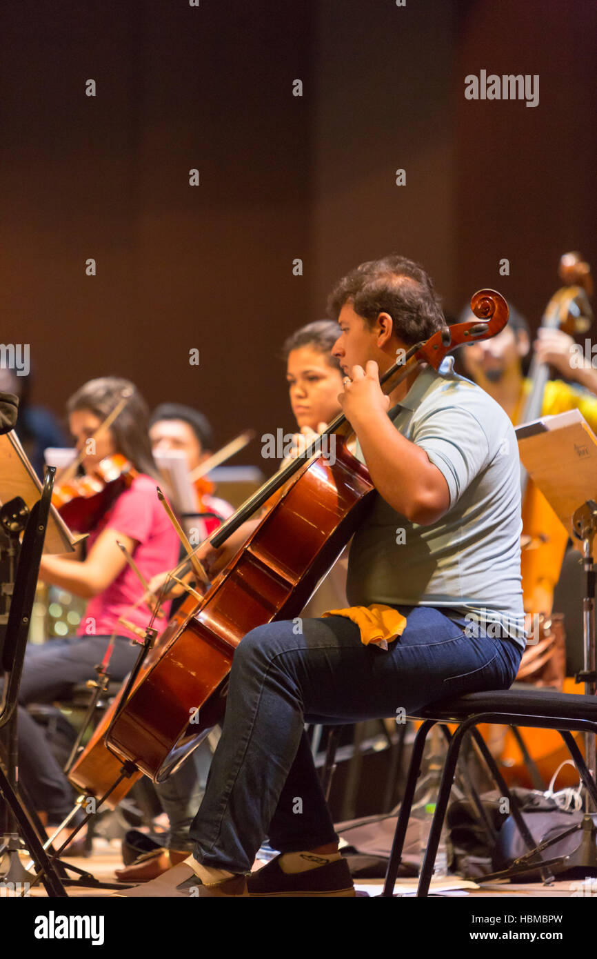 Dirigent im klassischen Orchester bei der Arbeit in Manaus, Brasilien Stockfotografie Alamy