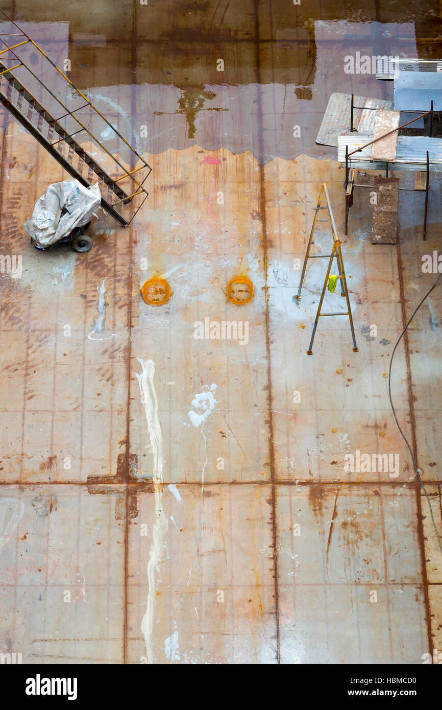 Boot im Bau in der Werft in Manaus, Brasilien Stockfoto