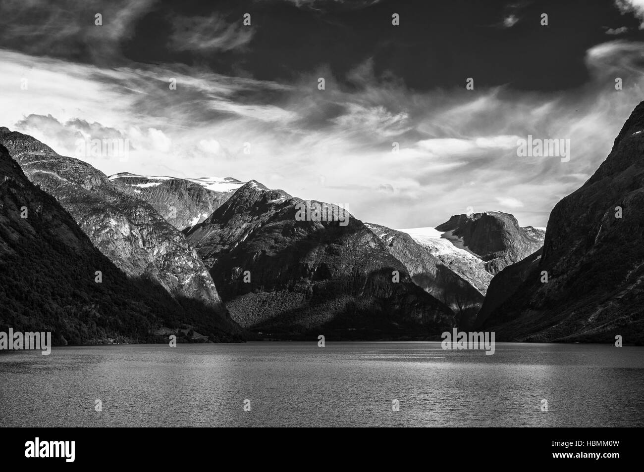 Schöne Landschaft in Loen Stockfoto