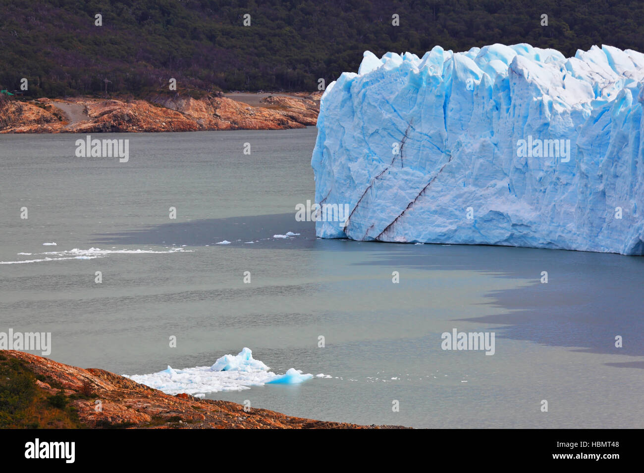 Weiß-blaue Eis Stockfoto
