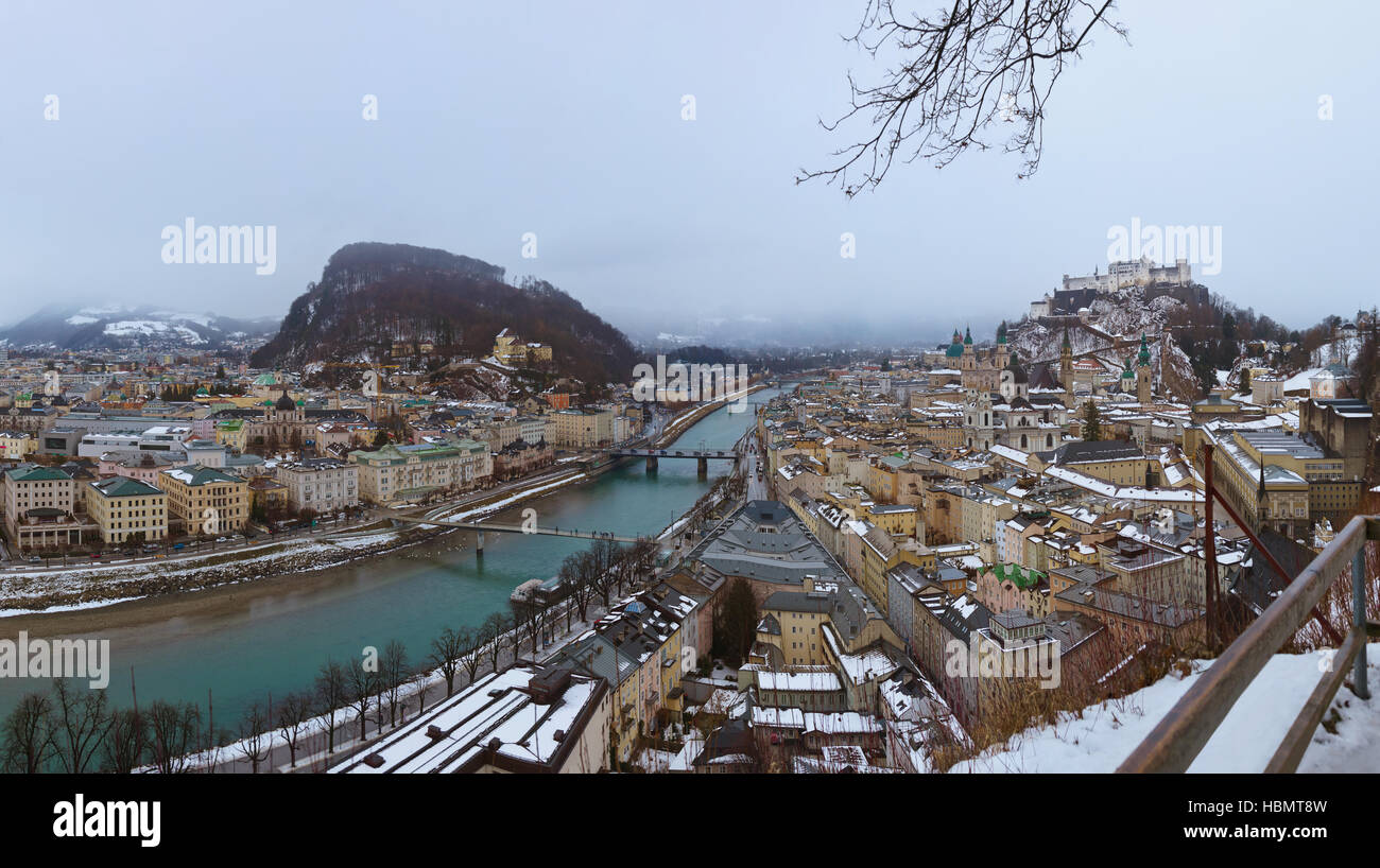 Salzburg-Österreich im winter Stockfoto