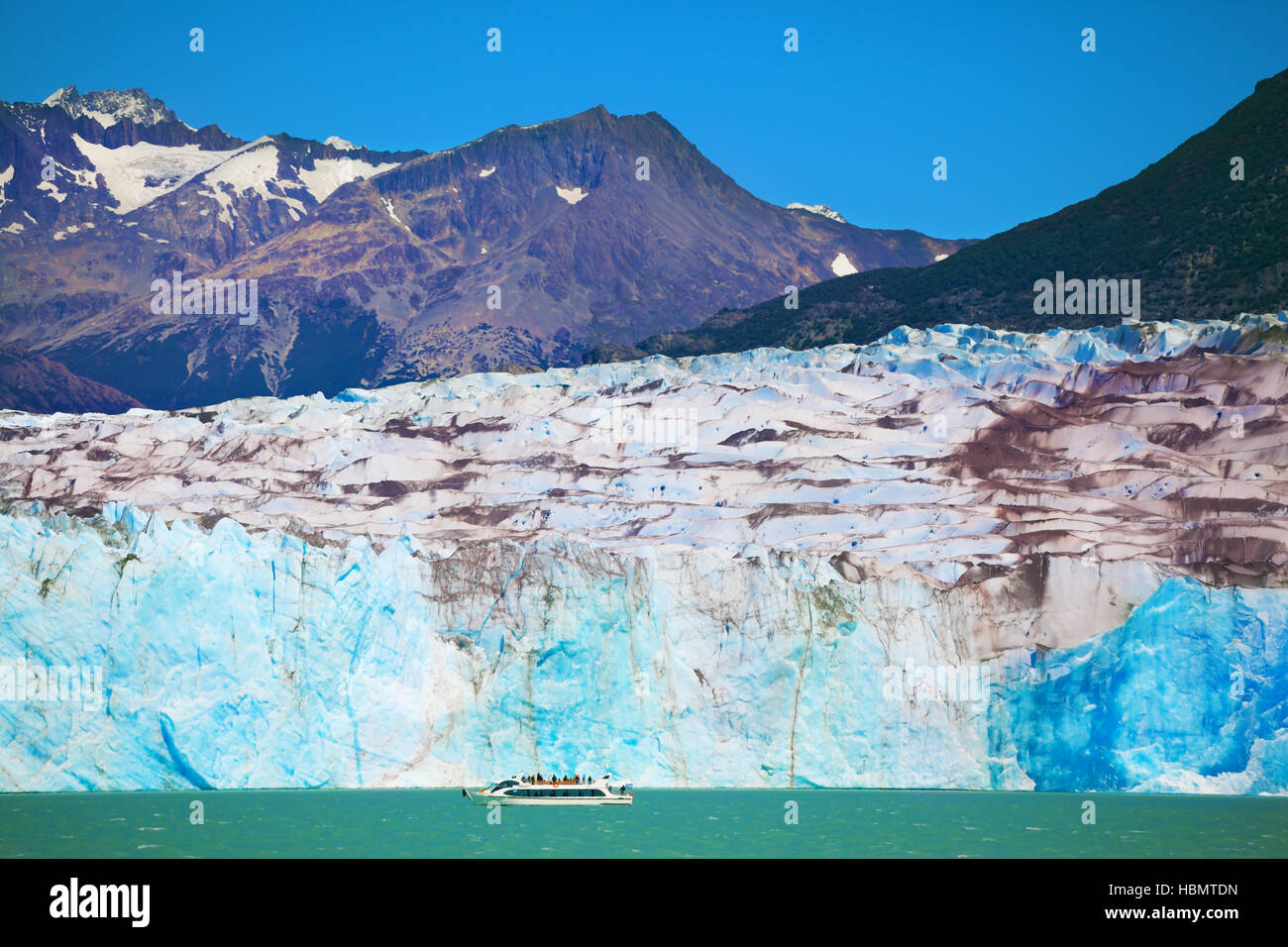 Die riesigen Gletscher weiß-blau Stockfoto