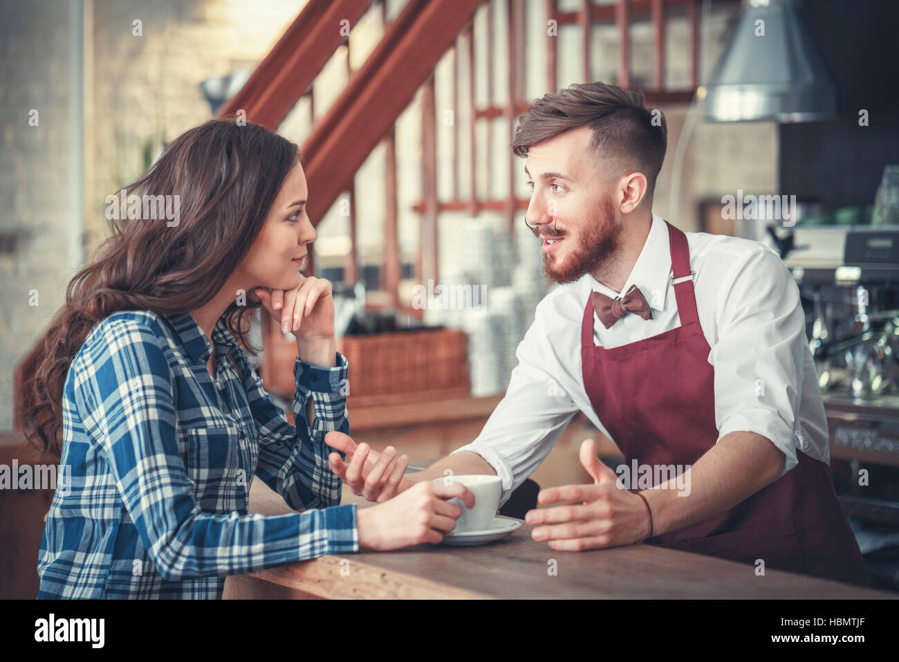 Kunden in einem café Stockfoto