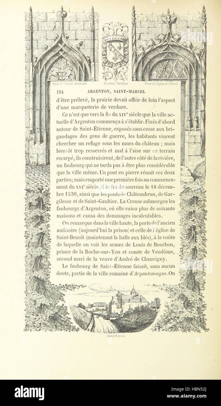 Bild entnommen Seite 246 von "Esquisses Pittoresques Sur le Département de l'Indre. Texte par MM. De La Tramblais, De La Villegille, et J. de Vorys. Dessins par I. Meyer "Bild entnommen Seite 246 von" Esquisses Pittoresques Sur le Stockfoto