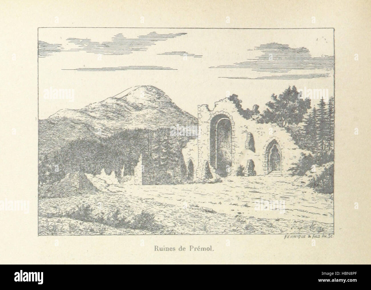 Bild von Seite 58 "Histoire de Mélan. PT. 1. Monastére de Moniales Chartreuses Bild von Seite 58 "Histoire de Mélan Pt Stockfoto