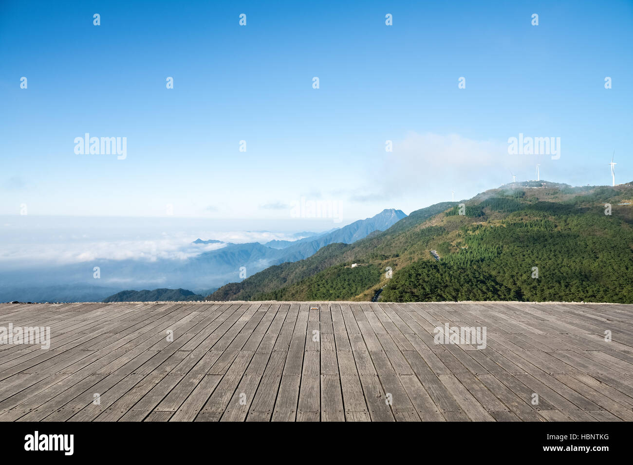 Jiugong Berglandschaft Stockfoto