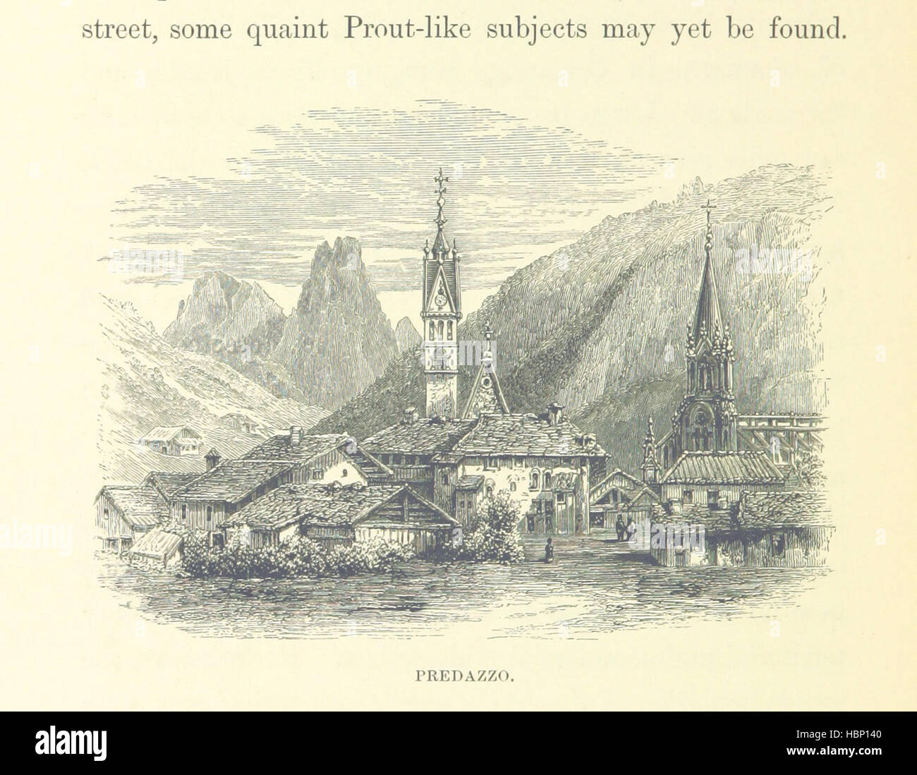 Dieses Bild zeigt die Dolomiten, einschließlich Gipfel, Täler, alpines Gelände, Wanderwege, und Sommerlandschaften, wie auf Seite 324 von „Untrodden Peaks and unfrequentierte Täler“ dokumentiert. Stockfoto