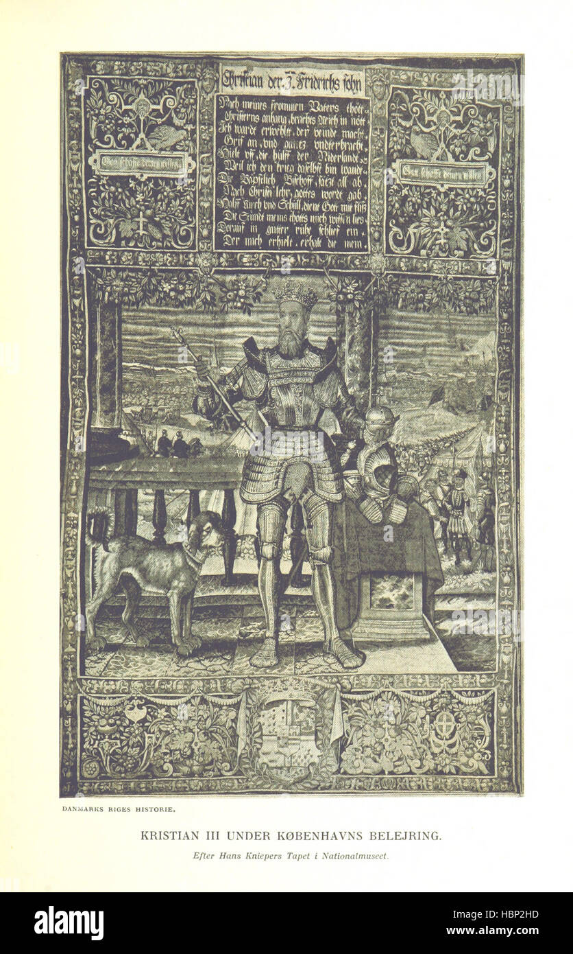 Bild entnommen Seite 417 von ' af Danmarks Riges Historie J. Steenstrup, Kr. Erslev, A. Heise, V. Mollerup, J. A. Fridericia, E. Holm, A. D. Jørgensen. Setzte Illustreret "Bild entnommen Seite 417 von ' af Danmarks Riges Historie Stockfoto