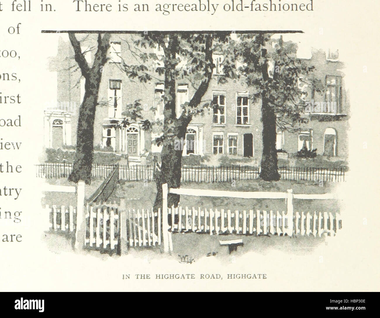 Aufnahme ab Seite 128 von "London Vororte wie sie heute sind... Illustriert von W. Luker... von original-Zeichnungen Aufnahme ab Seite 128 von "London Vororte als Stockfoto