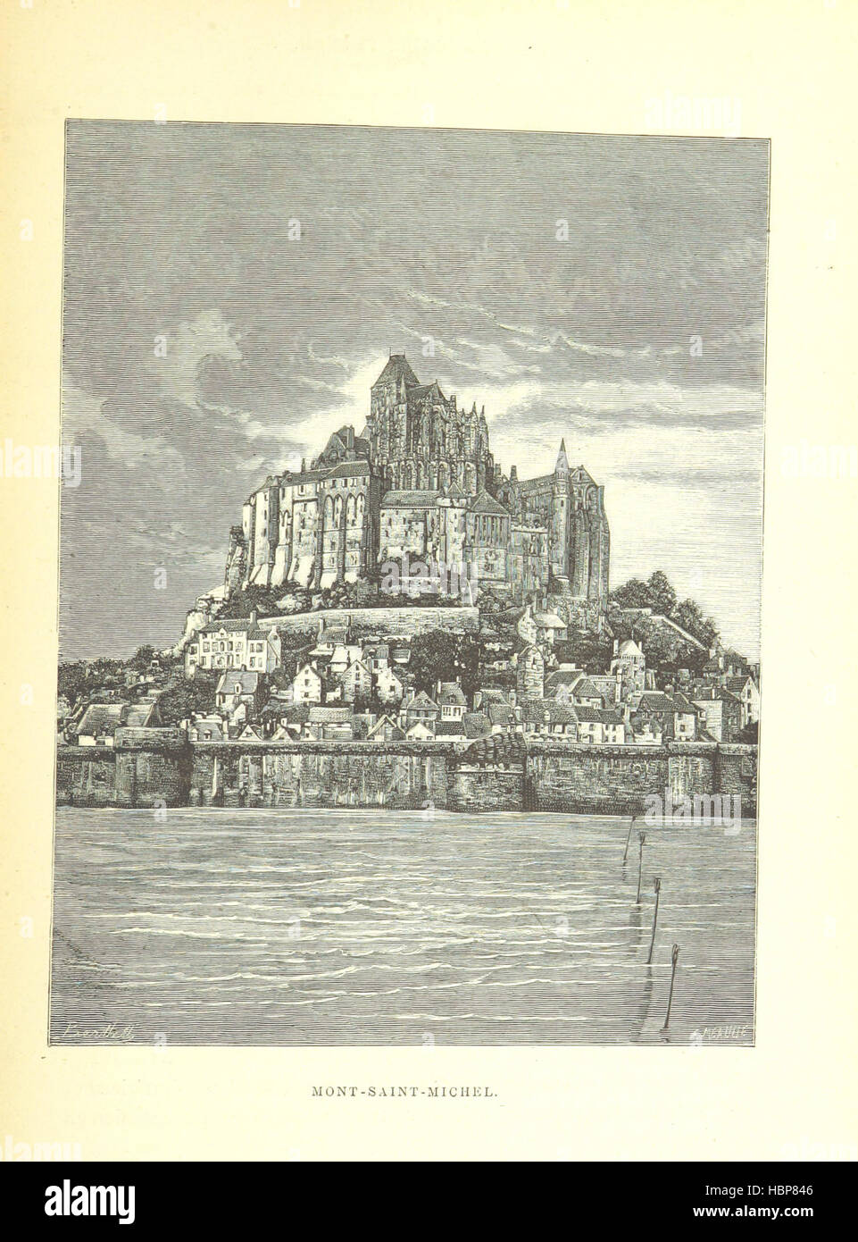 Diese Seite von „Les Plages de France“ zeigt französische Strände, Küstenlandschaften, Aktivitäten am Meer, lokale Architektur und Meeresumwelt mit Zeichnungen und beschreibendem Text. Stockfoto
