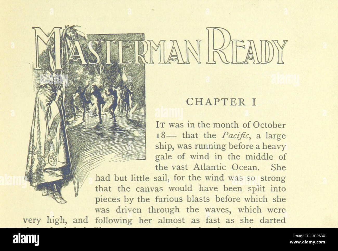 Bild von Seite 27 des "Masterman Ready... Mit Illustrationen von F. Pegram und einer Einführung von David Hannay "Bild von Seite 27 des" Masterman bereit mit Stockfoto